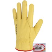 Gant tout cuir fleur de bovin jaune doublé molleton, taille au choix - SINGER Safety