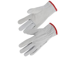 Gant cuir croûte bovin naturel serrage élastique, taille au choix - SINGER Safety