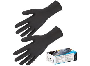 Boîte de 100 gants nitrile noirs jetables, taille au choix - SINGER Safety