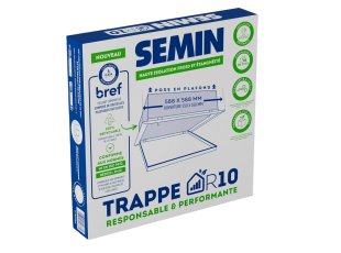 Trappe de visite isolante R10 étanche 550 x 550 mm - SEMIN