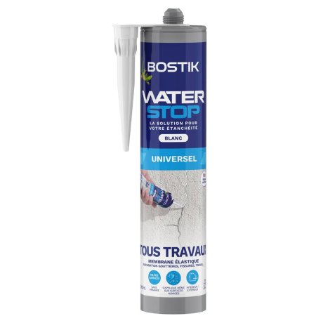 Membrane d'étanchéité Waterstop blanc, cartouche 290 ml - BOSTIK