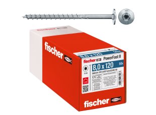 Vis de charpente Power-Fast II FPF-WTP Ø8 x 120 BC, 50/bte - FISCHER