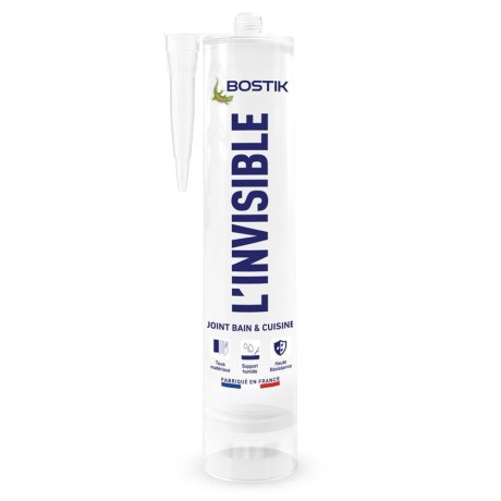 Mastic sanitaire transparent L’Invisible bain & cuisine 290 ml - BOSTIK