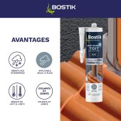 Mastic étanchéité toit et gouttière noir cartouche 290 ml - BOSTIK