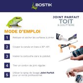 Mastic étanchéité toit et gouttière noir cartouche 290 ml - BOSTIK