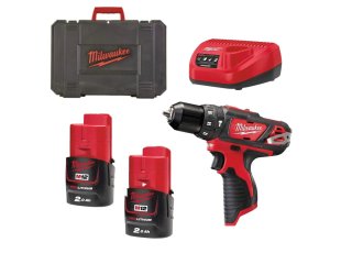Perceuse-visseuse à percussion M12™ BDD-202X + 2 x 2Ah + chargeur - MILWAUKEE