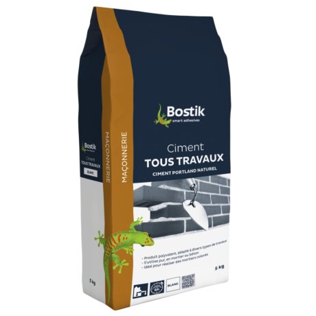 Ciment blanc tous travaux, sac de 5 kg - BOSTIK