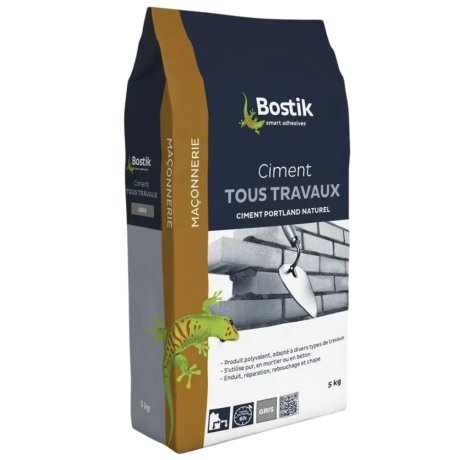 Ciment gris tous travaux, sac de 5 kg - BOSTIK