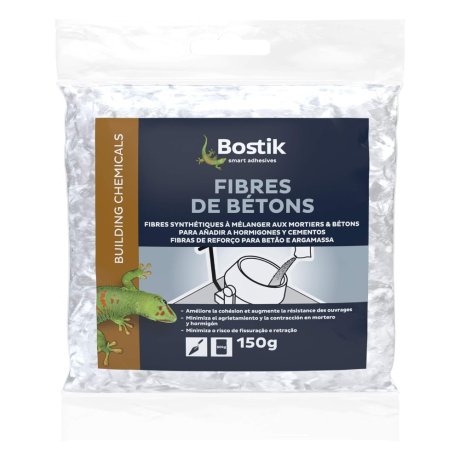 Fibres synthétiques pour mortier et béton, sachet de 150g - BOSTIK