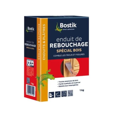Enduit de rebouchage poudre, boîte de 1 kg - BOSTIK