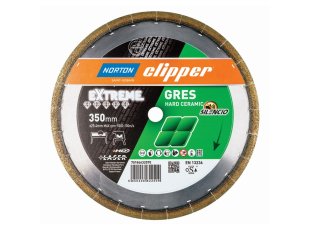 Disque diamant Extreme Grès Silencio Ø350 x 25.4 mm, hauteur segment 15 mm - NORTON CLIPPER