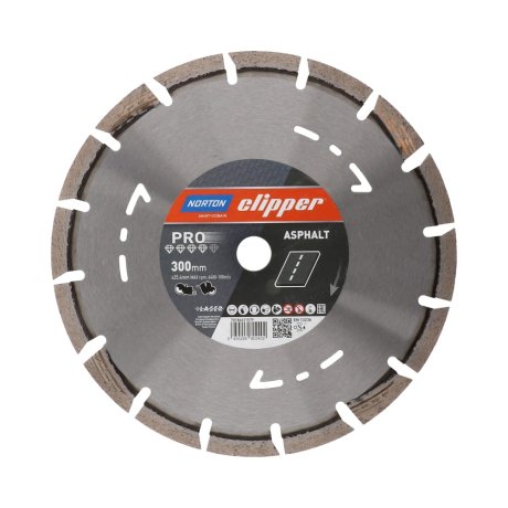 Disque diamant Pro Asphalt 2 Ø300 x 25,4 mm, hauteur segment 12/2,8 mm - NORTON CLIPPER