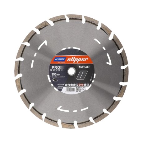 Disque diamant Pro Asphalt 2 Ø350 x 20 mm, hauteur segment 12/3,2 mm - NORTON CLIPPER