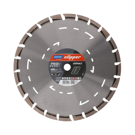 Disque diamant Pro Asphalt 2 Ø400 x 25,4 mm, hauteur segment 12/3,2 mm - NORTON CLIPPER