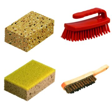 Nettoyage maçonnerie, éponges & brosses