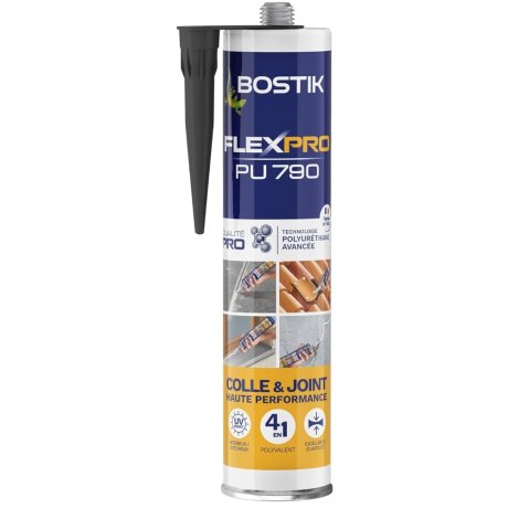 Mastic colle Flexpro PU790 300 ml, noir - BOSTIK