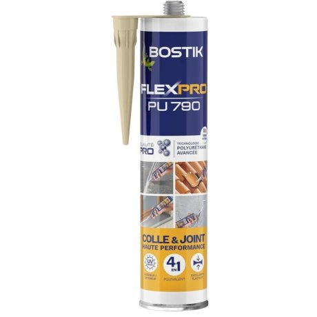 Mastic colle Flexpro PU790 300 ml, beige - BOSTIK