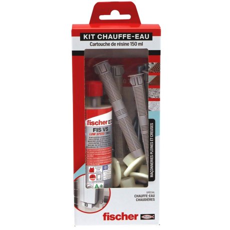 Kit CE scellement chauffe-eau 150 ml - Lot de 6 - FISCHER