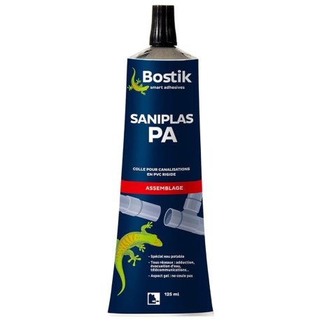 Colle PVC rigide Saniplas PA, tube 125 ml - BOSTIK