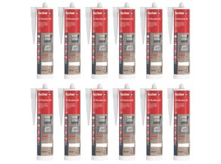 12 cartouches mastic spécial étanchéité All Wheater transparent 310 ml - FISCHER