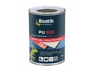 Colle polyuréthane sols et murs PU 505, boîte 1 kg - BOSTIK