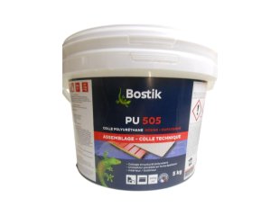 Colle polyuréthane sols et murs PU 505, bidon 5 kg - BOSTIK