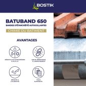 Avantages Bande adhésive d'étanchéité Batuband 650 BOSTIK