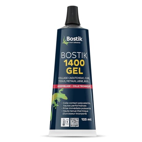 Colle contact gel 1400 multi-usages, 125 ml - BOSTIK