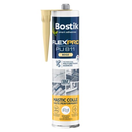 Mastic colle polyuréthane Flexpro PU811 300 ml beige - BOSTIK