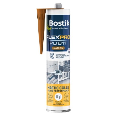 Mastic colle polyuréthane Flexpro PU811 300 ml, marron - BOSTIK