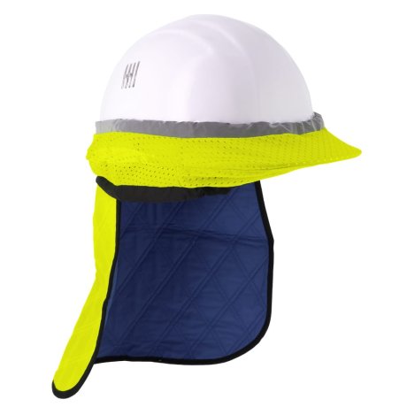 Coiffe rafraîchissante jaune fluo pour casque de chantier Coolneck - SINGER