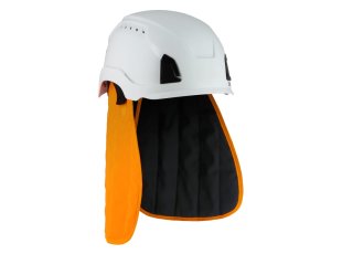 Coiffe rafraîchissante orange et bleu marine pour casque de chantier Oneck - SINGER
