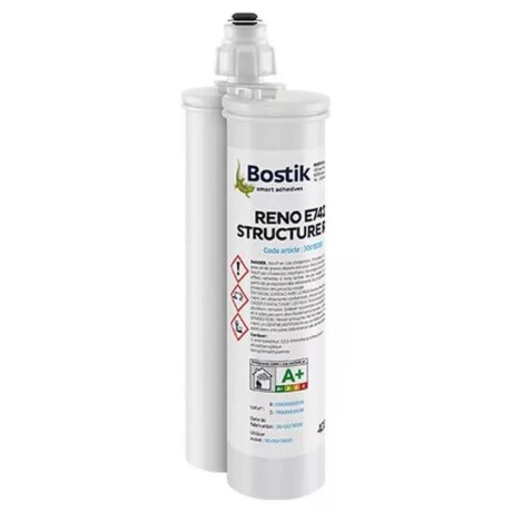 Kit de réparation époxyde pour reboucher Reno E742 Structure, cartouche 400 ml - BOSTIK