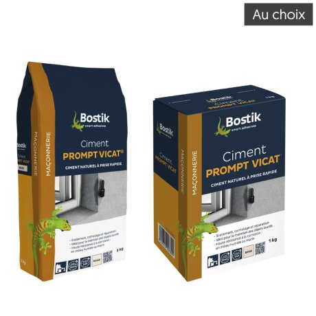 Ciment prise ultra-rapide Prompt Vicat®, conditionnement au choix - Bostik