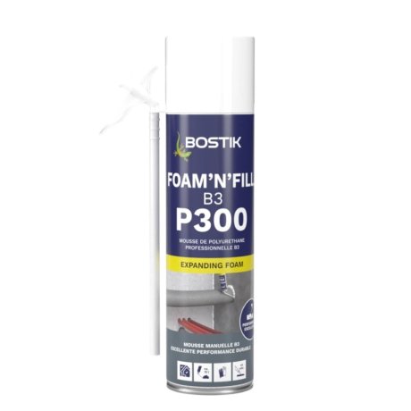 Mousse polyuréthane P300 Foam'N'Fill B3 manuelle, aérosol 500 ml - BOSTIK