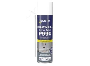 Mousse PU Low Monomer P990 Foam'N'Fill B2 manuelle, 500 ml - BOSTIK
