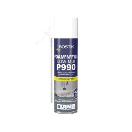 Mousse PU Low Monomer P990 Foam'N'Fill B2 manuelle, 500 ml - BOSTIK