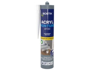 Mastic acrylique Acryl Peinture A720, blanc 310 ml - BOSTIK
