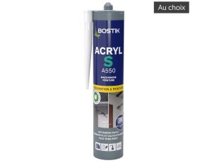 Mastic acrylique A550 Acryl S, 310 ml, au choix - BOSTIK