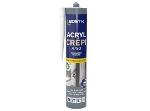 Mastic acrylique Acryl Crépi A790, blanc 310 ml - BOSTIK