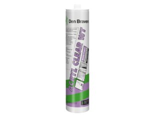 Mastic acrylique Acryl Clear WT, transparent 310 ml - DEN BRAVEN