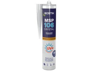 Mastic colle MSP 106 Crystal, transparent 290 ml - BOSTIK