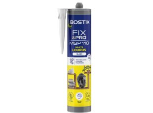 Mastic de fixation Fixpro MSP 118 Objets lourds, blanc 290 ml - BOSTIK