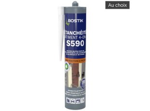 Mastic silicone neutre S590 Étanchéité Bâtiment 4 en 1, 300 ml, au choix - BOSTIK