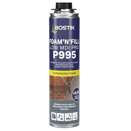 Mousse polyuréthane P995 Foam'N'Fill Pro pistolable, 700 ml - BOSTIK
