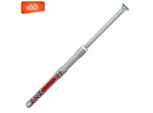 Cheville rallongée tête fraisée DuoXpand 10 x 100 T, 50/bte - FISCHER