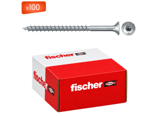 Vis à bois Power-Fast II FPF-ST CTP tête fraisée, zingué blanc, Ø6 x 120 mm, 100/bte - FISCHER