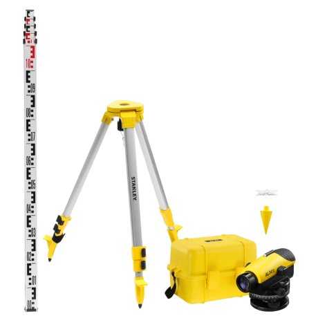 Kit niveau optique automatique AL24 GVP, trépied et mire - STANLEY