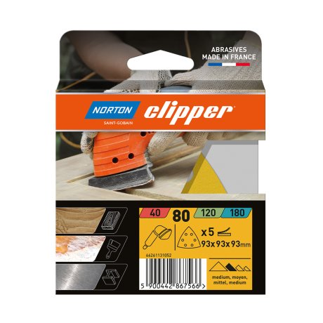 Patins-abrasifs-Delta-grain-80-boite-de-5-NORTON-CLIPPER