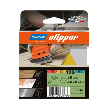 Patins-abrasifs-Delta-grain-180-boite-de-5-NORTON-CLIPPER